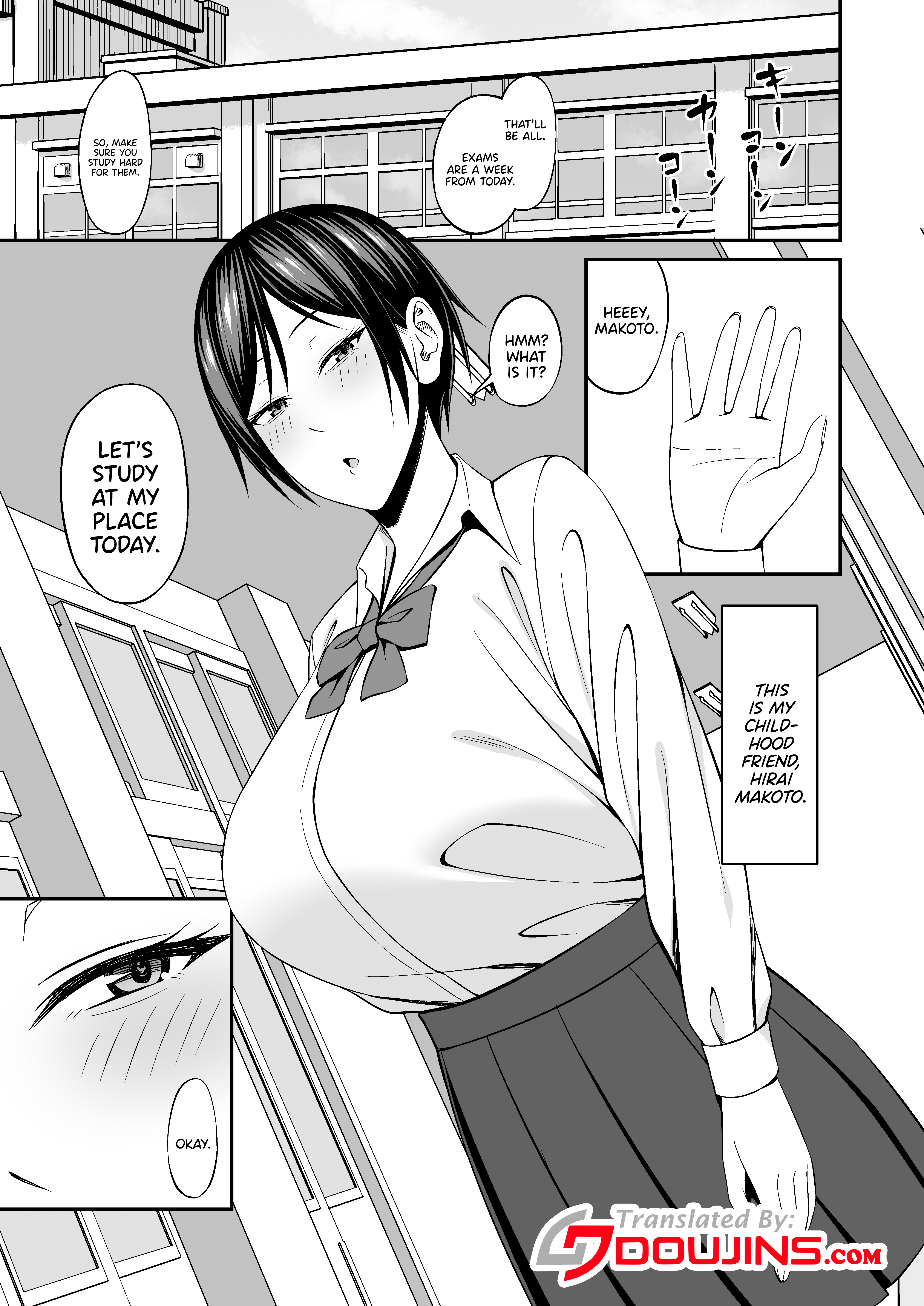 Hentai Manga Comic-I Want To Fuck My Busty, Boyish Childhood Friends!-Read-3